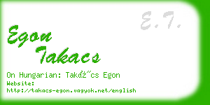 egon takacs business card